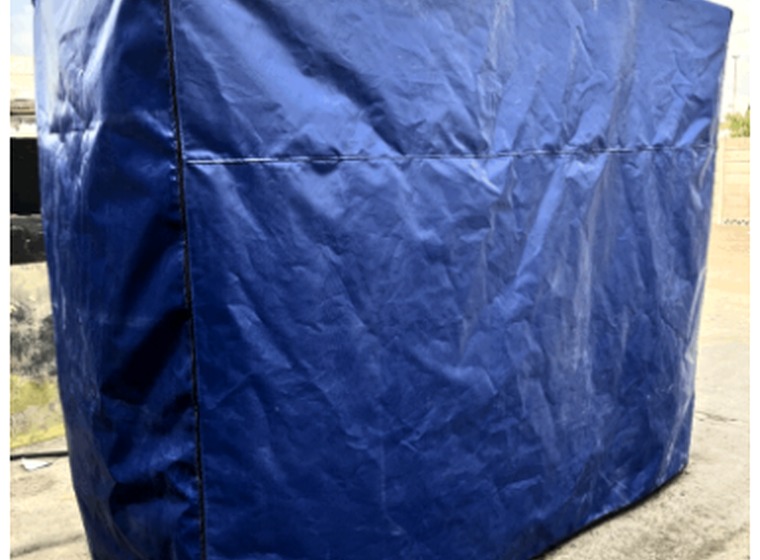 Blue forklift cover
